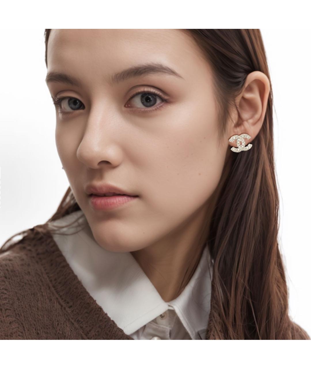 CHANEL Золотые серьги, фото 4