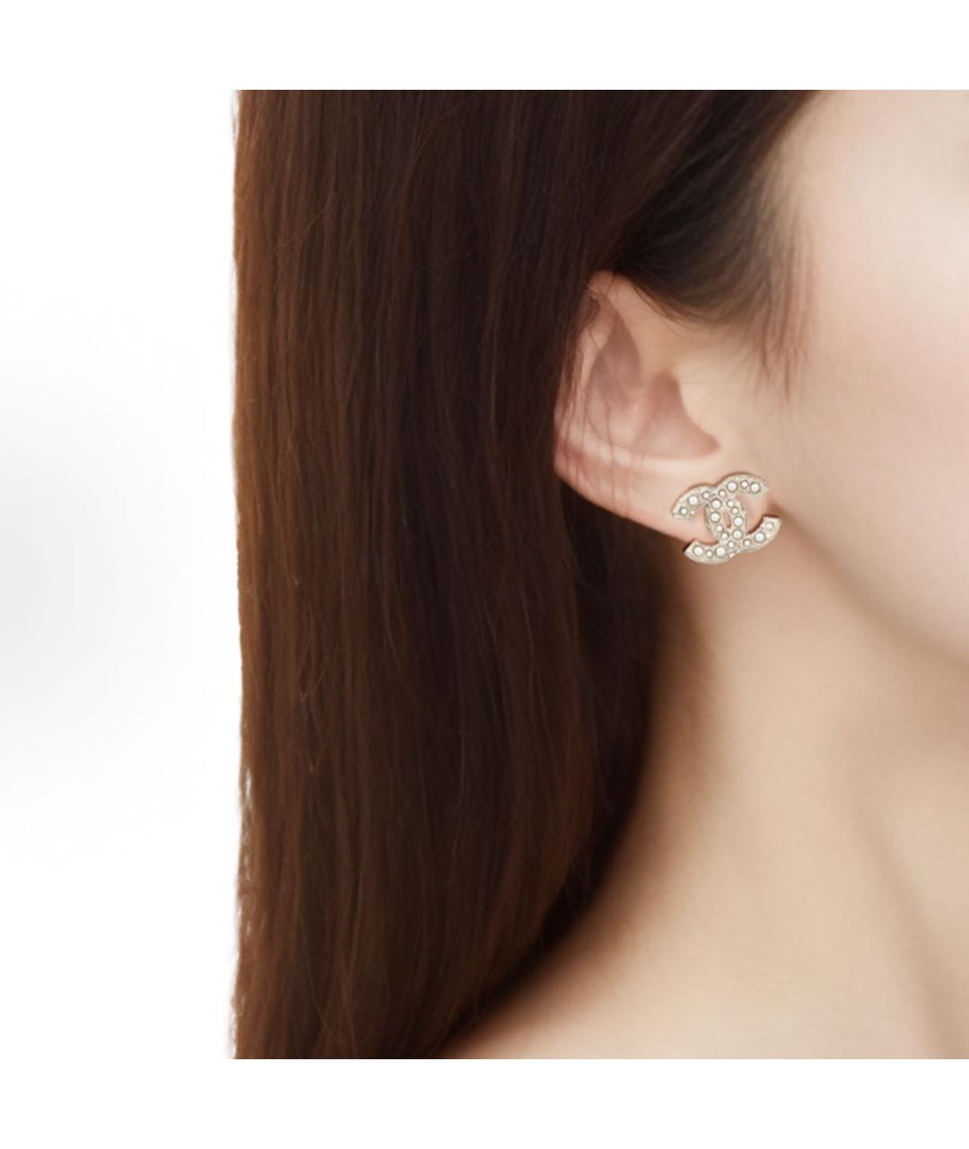 CHANEL Золотые серьги, фото 5