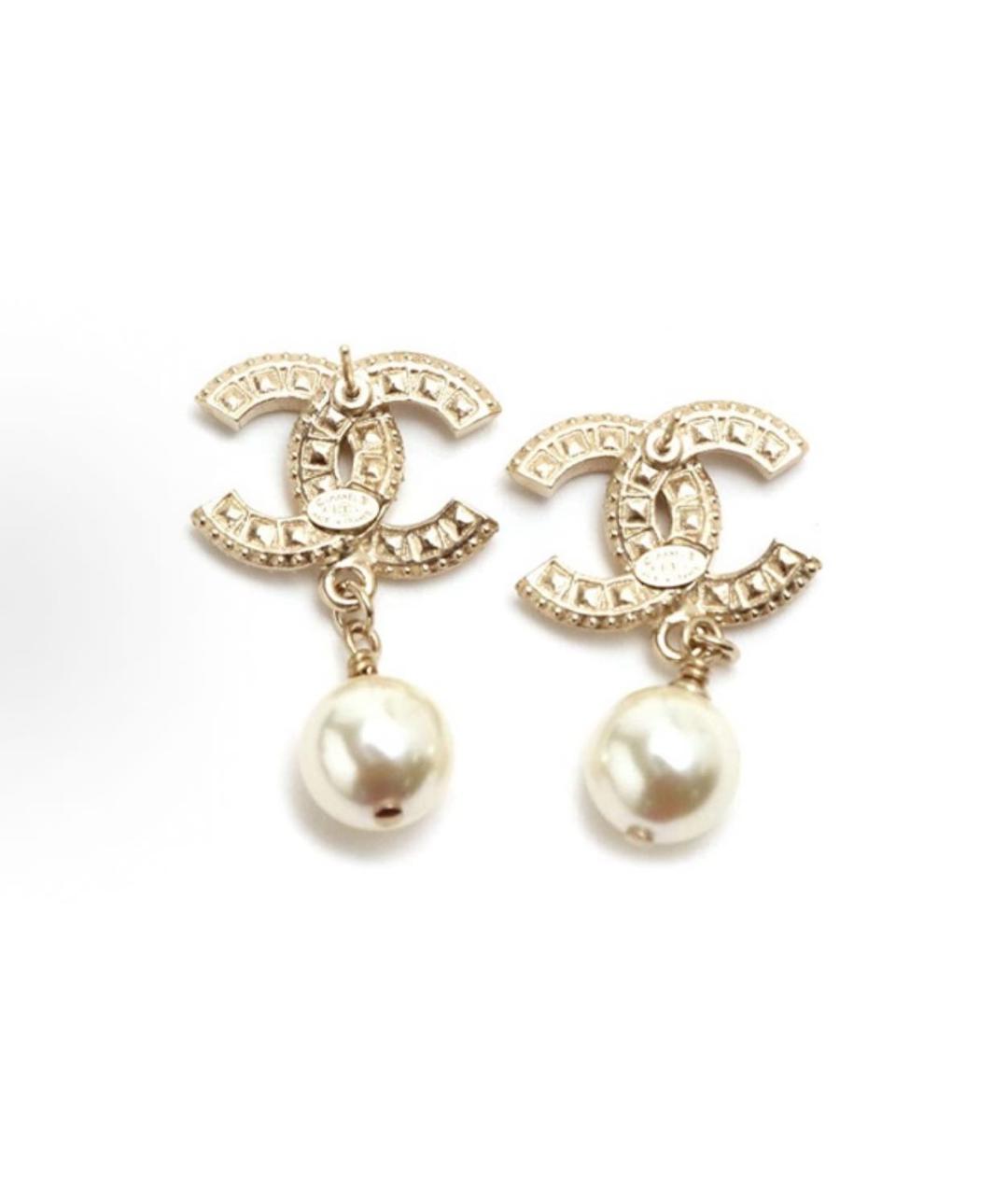 CHANEL Золотые серьги, фото 2
