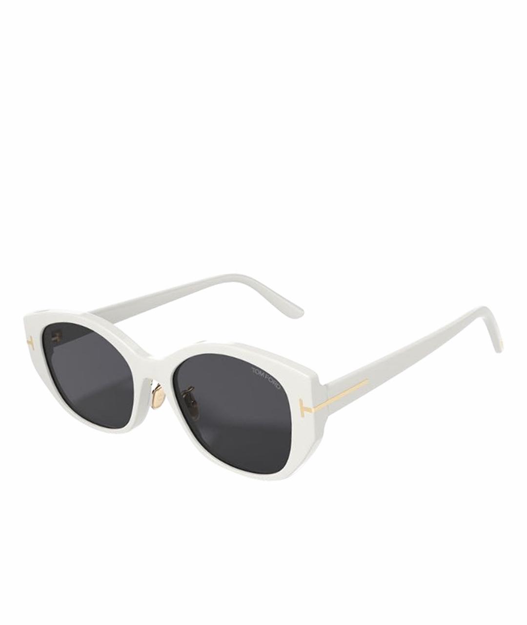 TOM FORD Белые пластиковые солнцезащитные очки, фото 1