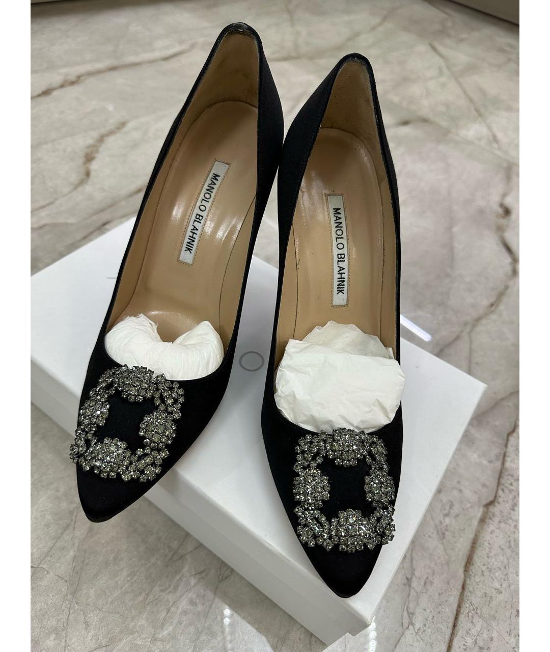 MANOLO BLAHNIK Черные синтетические туфли, фото 2