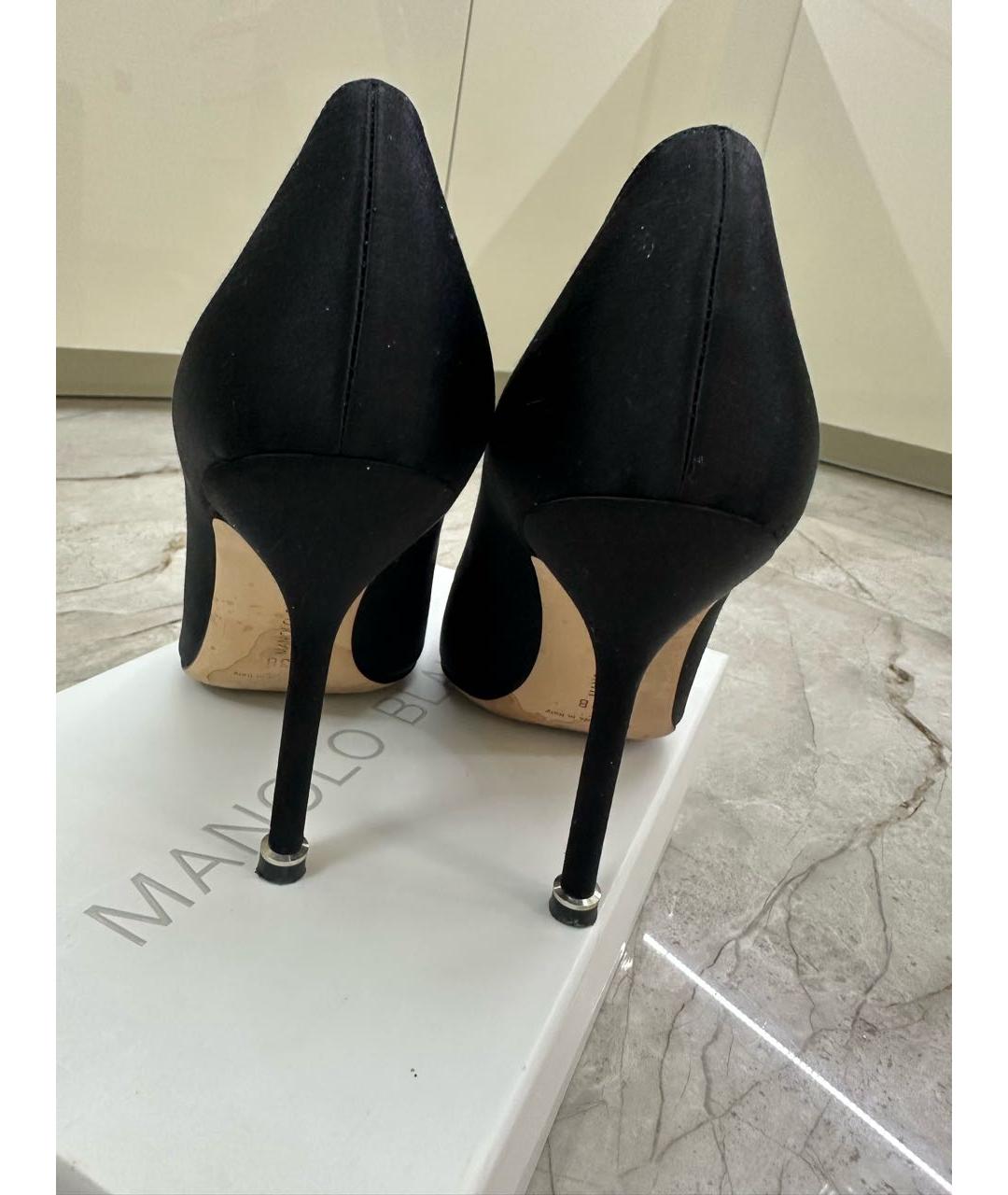 MANOLO BLAHNIK Черные синтетические туфли, фото 3