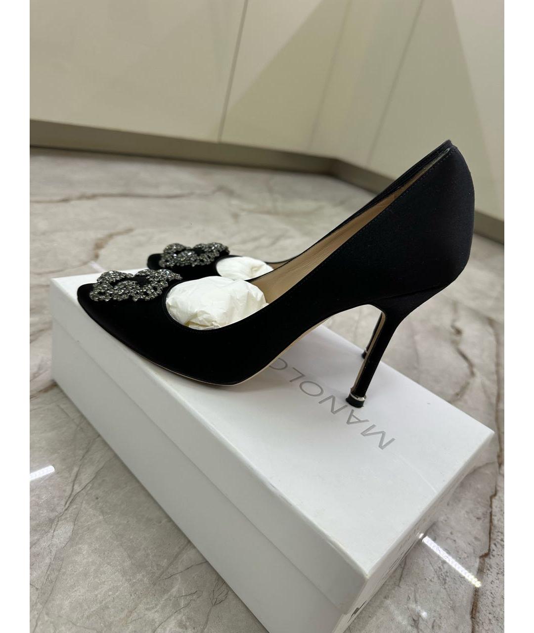 MANOLO BLAHNIK Черные синтетические туфли, фото 5