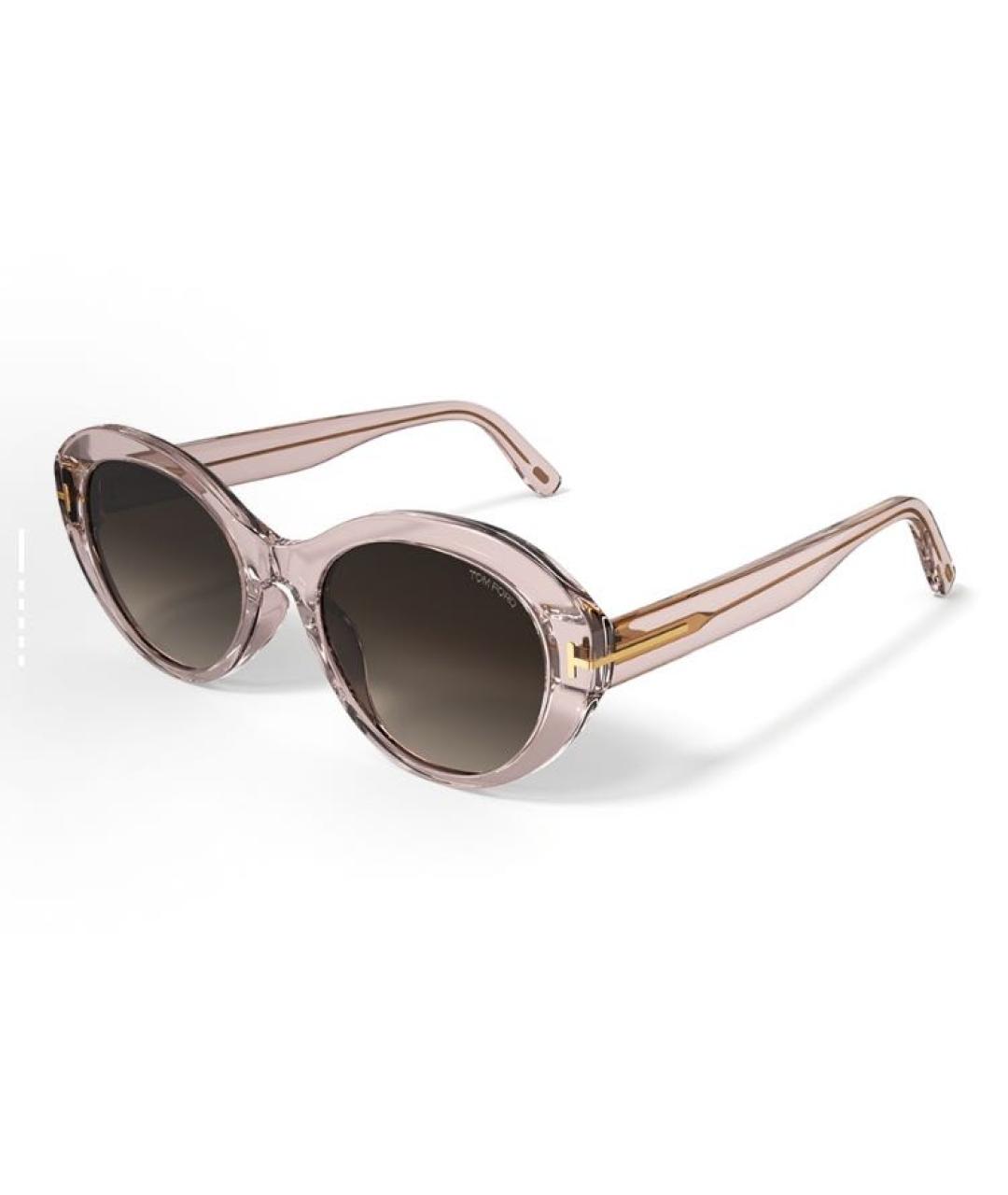 TOM FORD Розовые пластиковые солнцезащитные очки, фото 4
