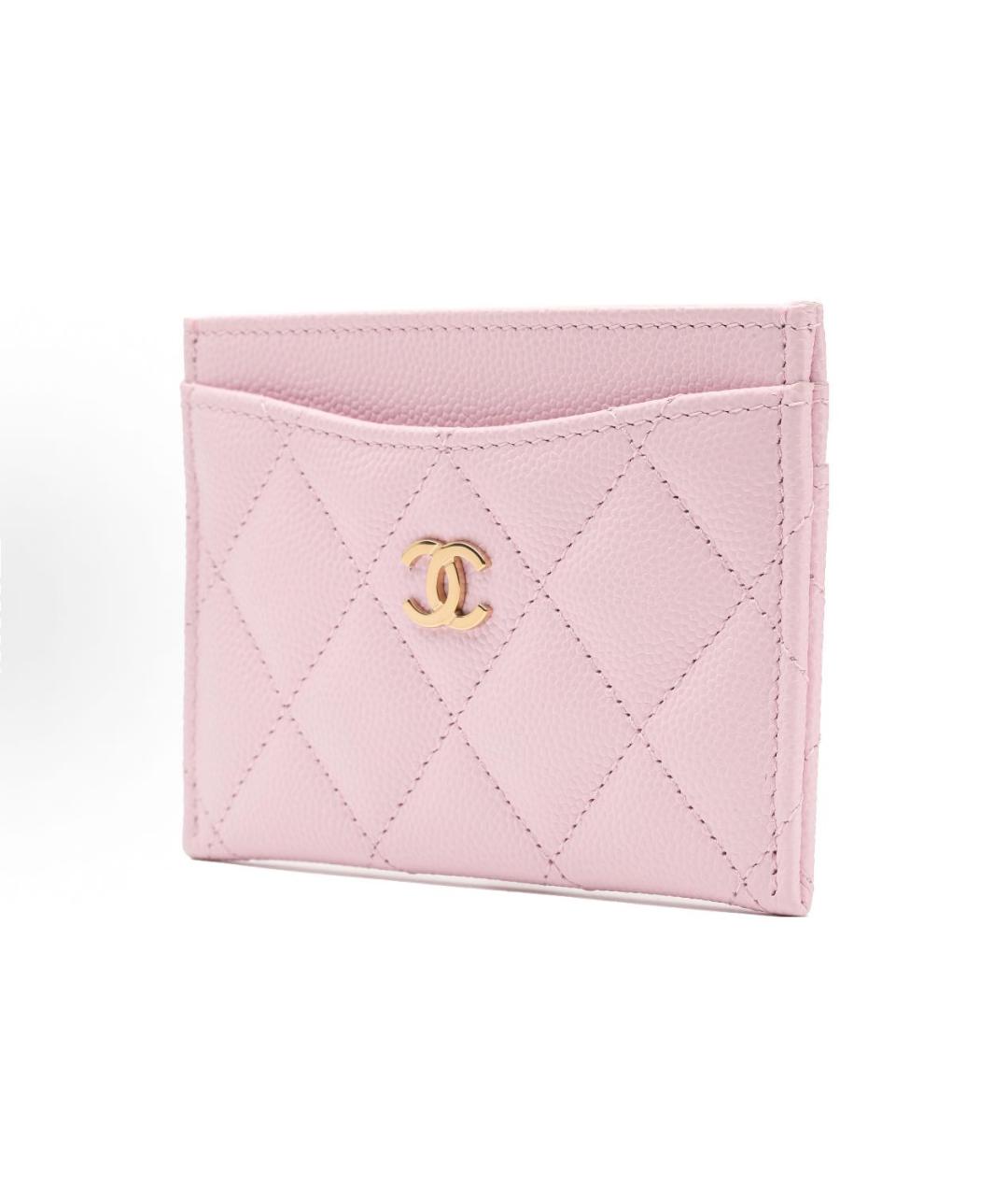 CHANEL Розовый кожаный кардхолдер, фото 2