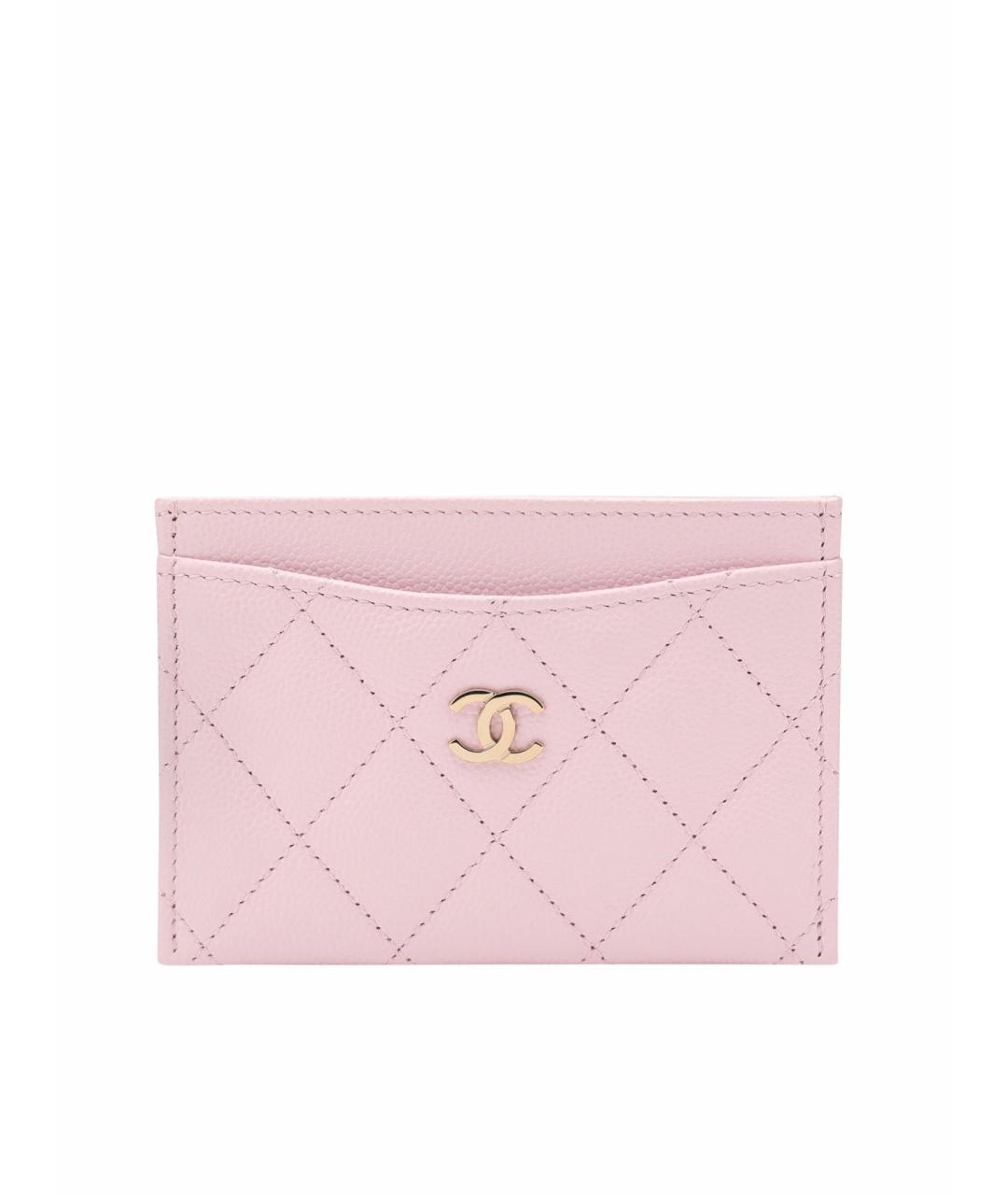CHANEL Розовый кожаный кардхолдер, фото 1