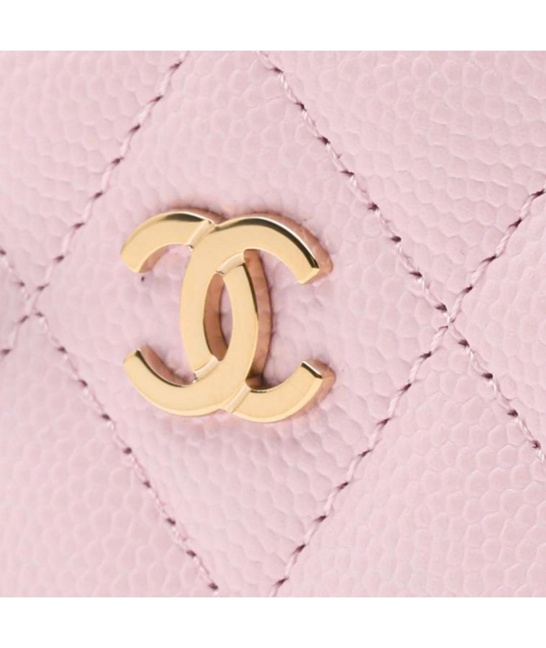CHANEL Розовый кожаный кардхолдер, фото 4