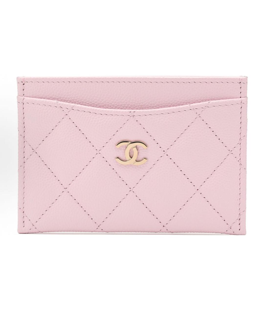 CHANEL Розовый кожаный кардхолдер, фото 5