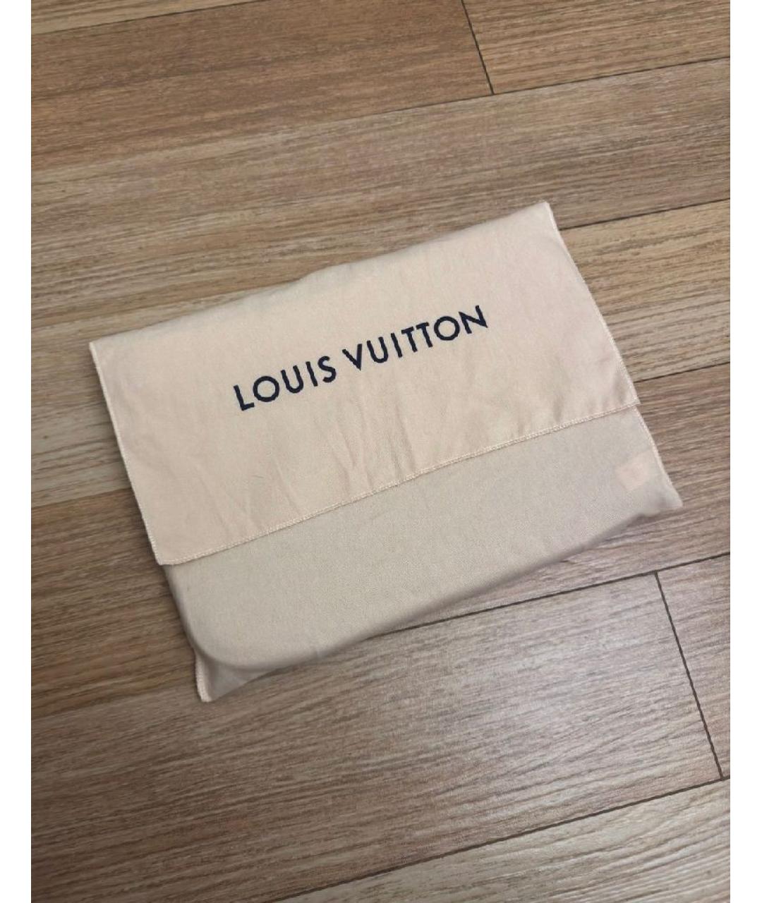 LOUIS VUITTON Коричневая кожаная визитница, фото 4