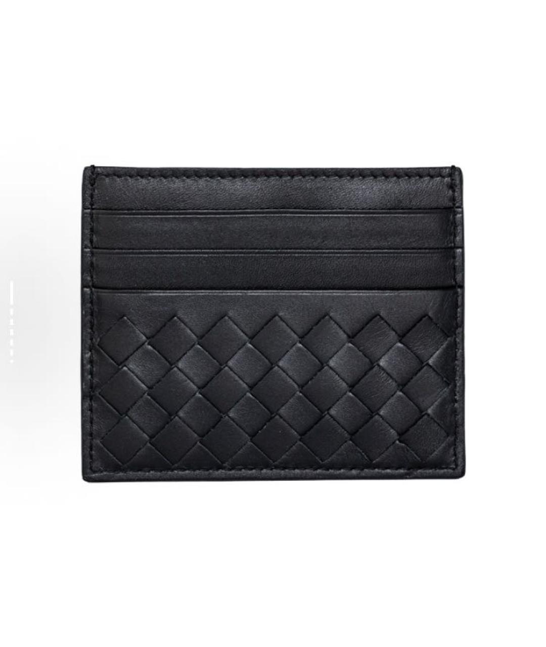 BOTTEGA VENETA Черный кожаный кардхолдер, фото 6
