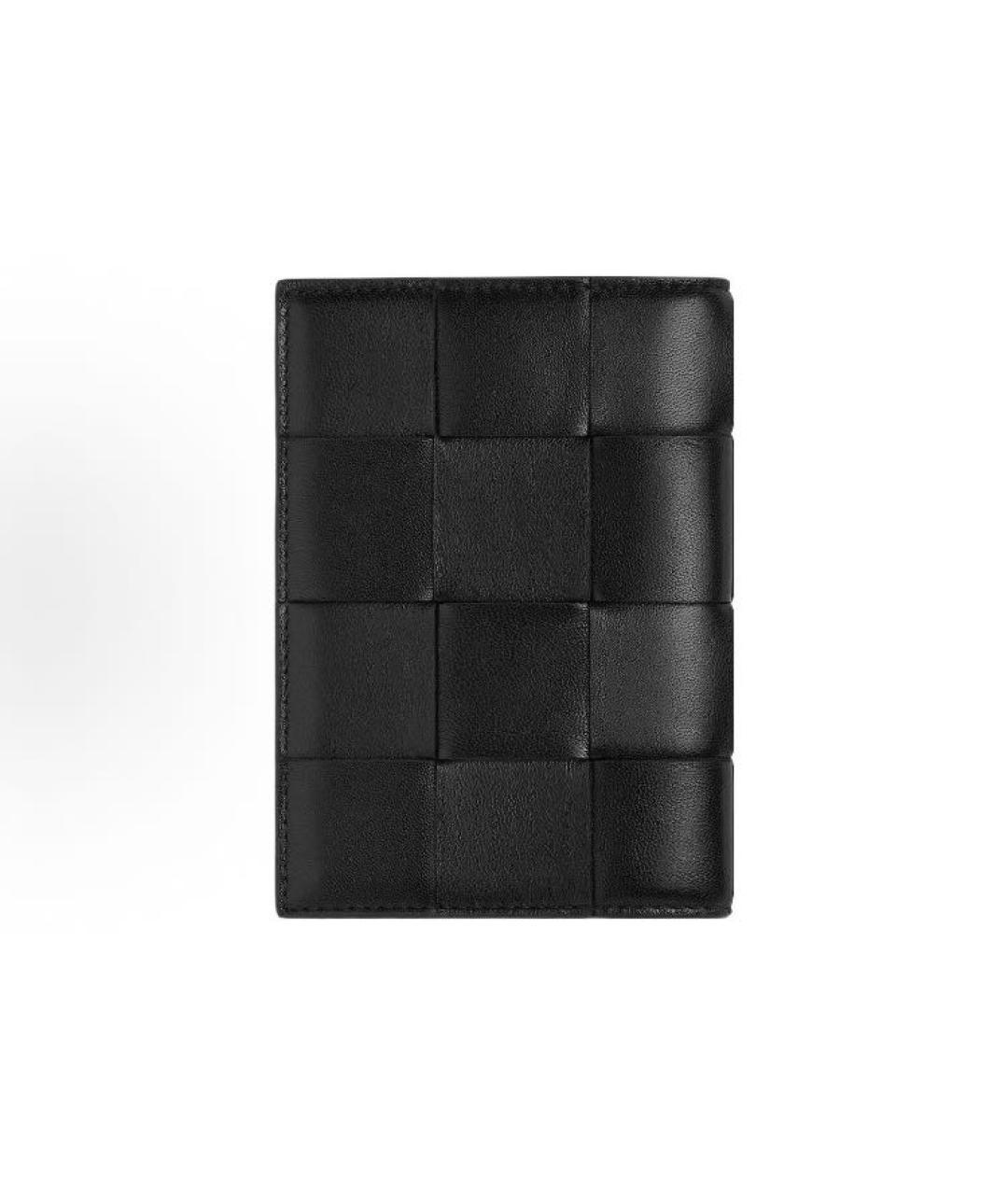 BOTTEGA VENETA Черный кожаный кошелек, фото 4