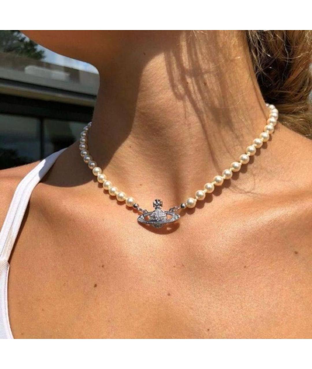 VIVIENNE WESTWOOD Серебряная жемчужная подвеска, фото 2