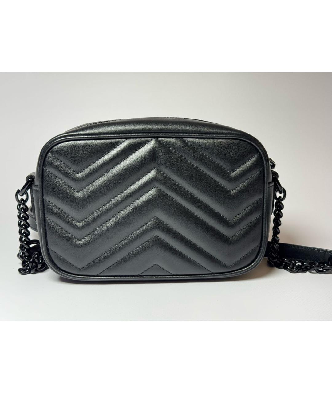 GUCCI Черная кожаная сумка через плечо, фото 3