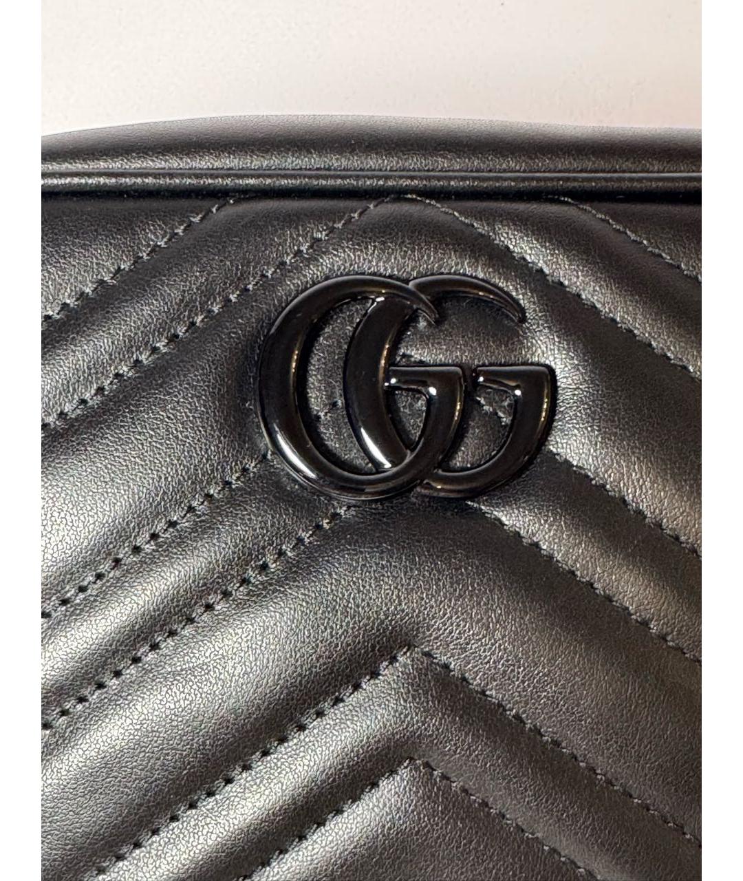 GUCCI Черная кожаная сумка через плечо, фото 5