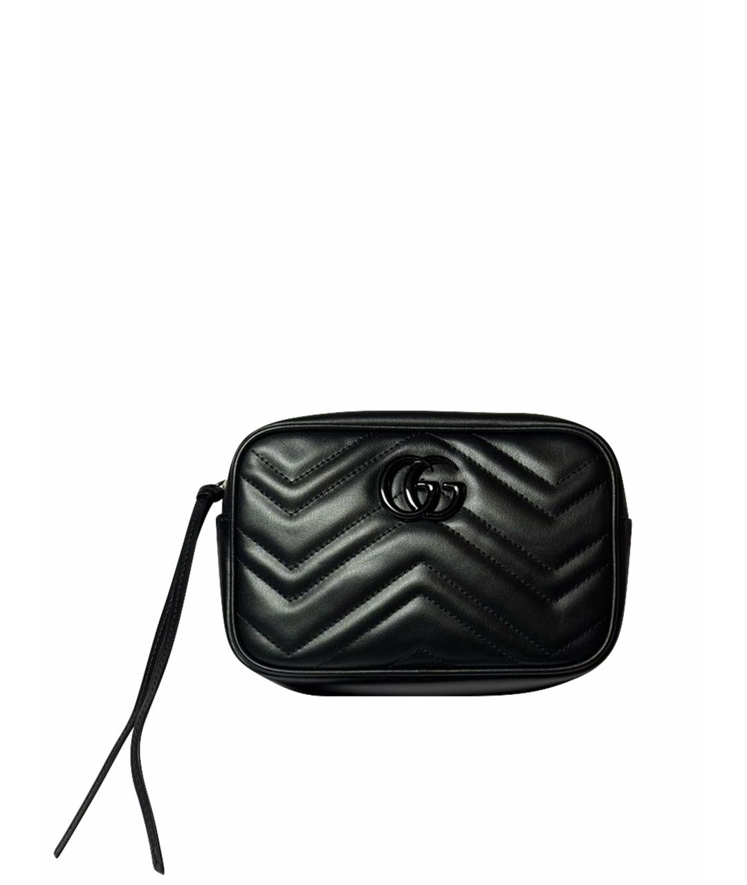 GUCCI Черная кожаная сумка через плечо, фото 1