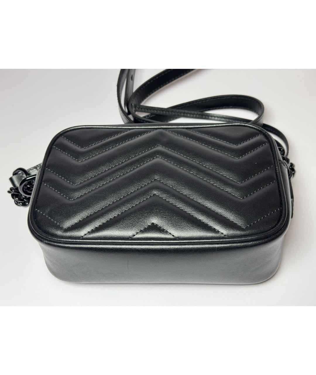 GUCCI Черная кожаная сумка через плечо, фото 7