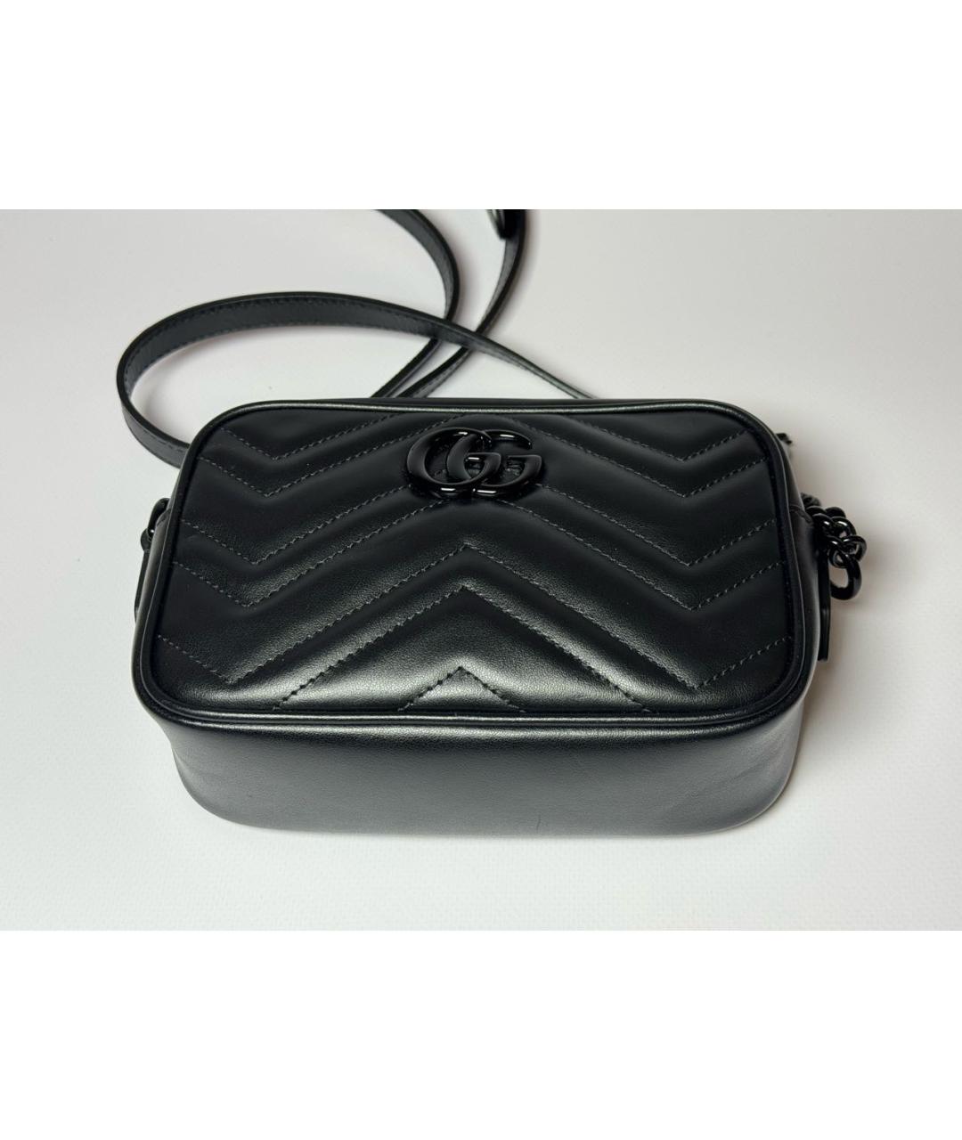 GUCCI Черная кожаная сумка через плечо, фото 6