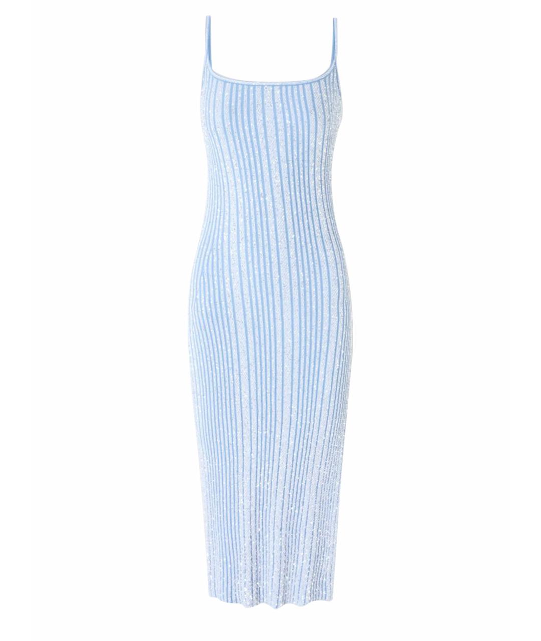 MISSONI Голубое вискозное коктейльное платье, фото 1