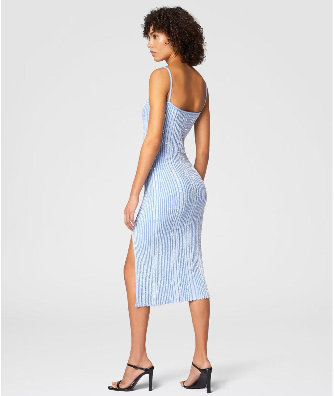 MISSONI Голубое вискозное коктейльное платье, фото 3