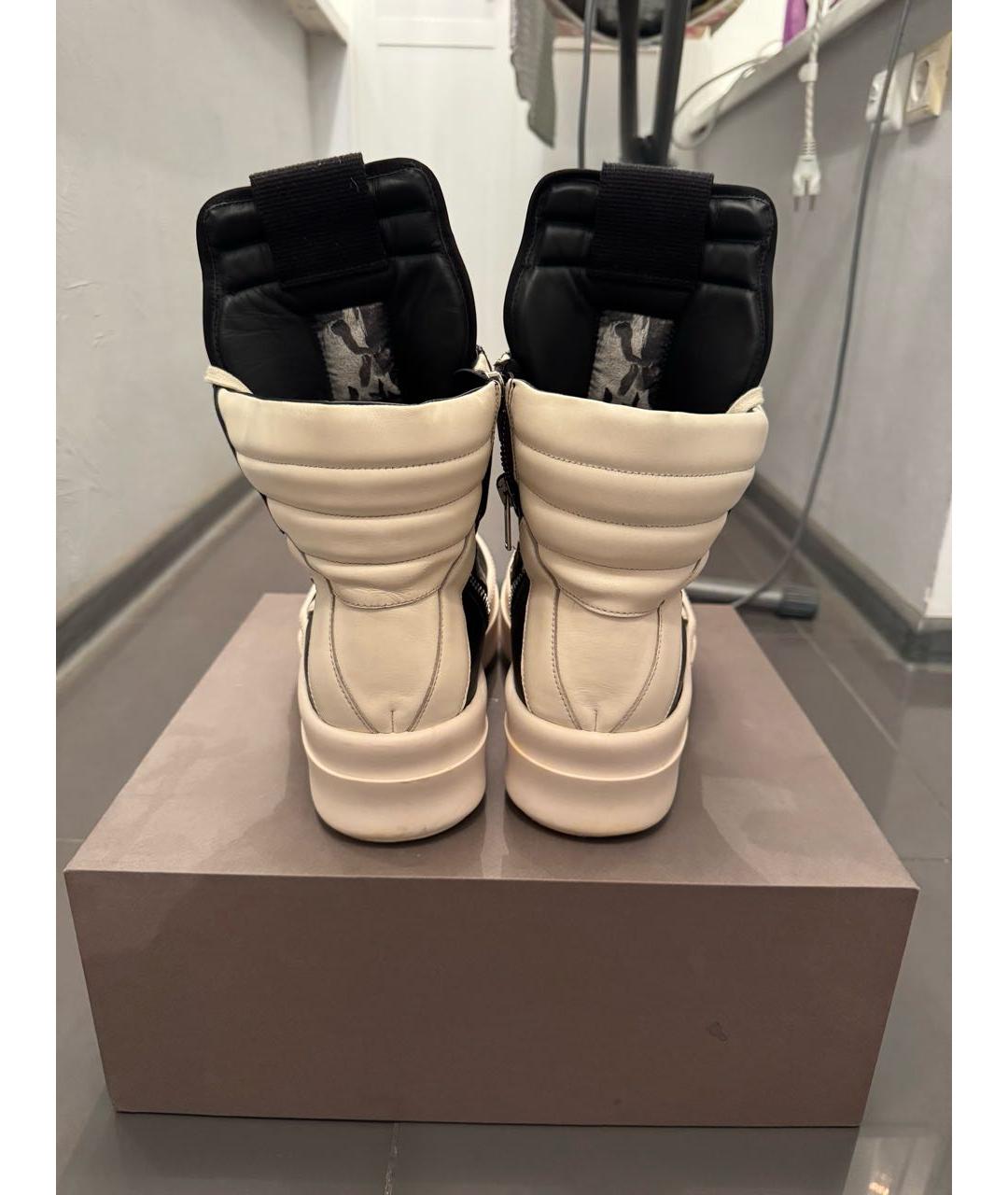 RICK OWENS Черные кожаные высокие ботинки, фото 4