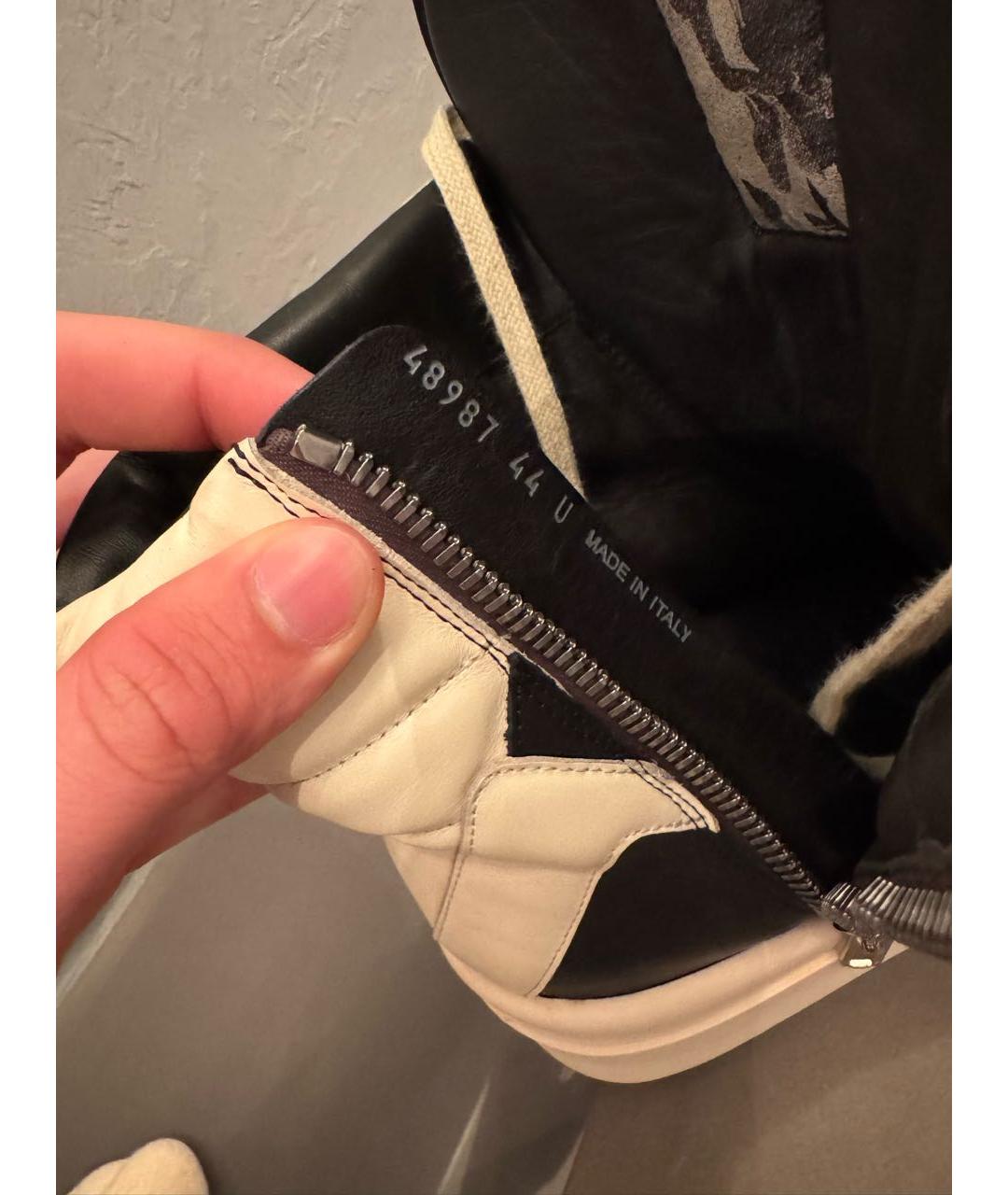RICK OWENS Черные кожаные высокие ботинки, фото 7