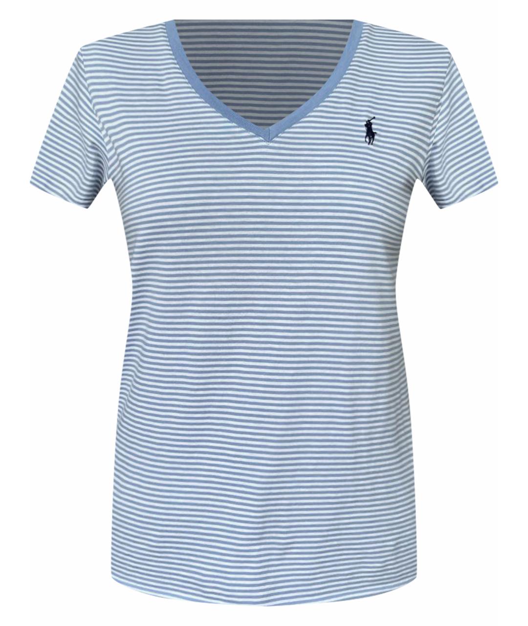 RALPH LAUREN Голубая хлопковая футболка, фото 1