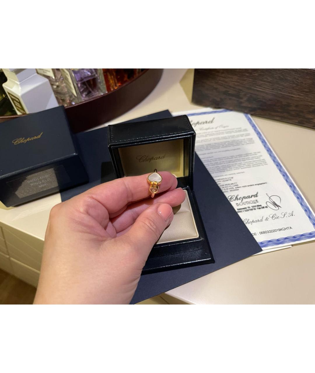 CHOPARD Белое кольцо из розового золота, фото 7