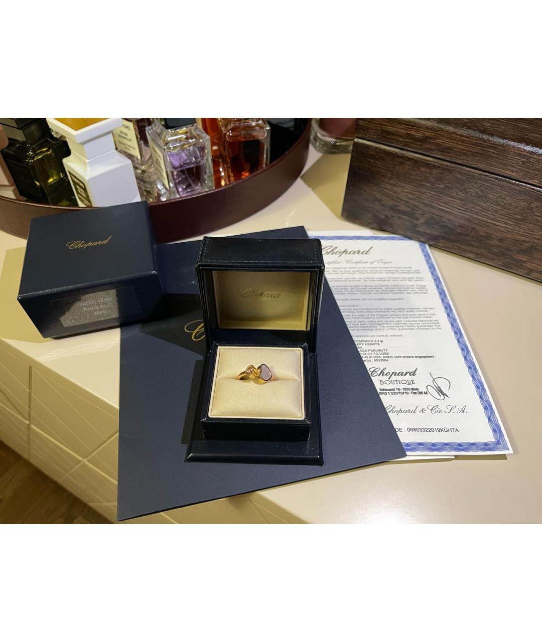 CHOPARD Белое кольцо из розового золота, фото 5