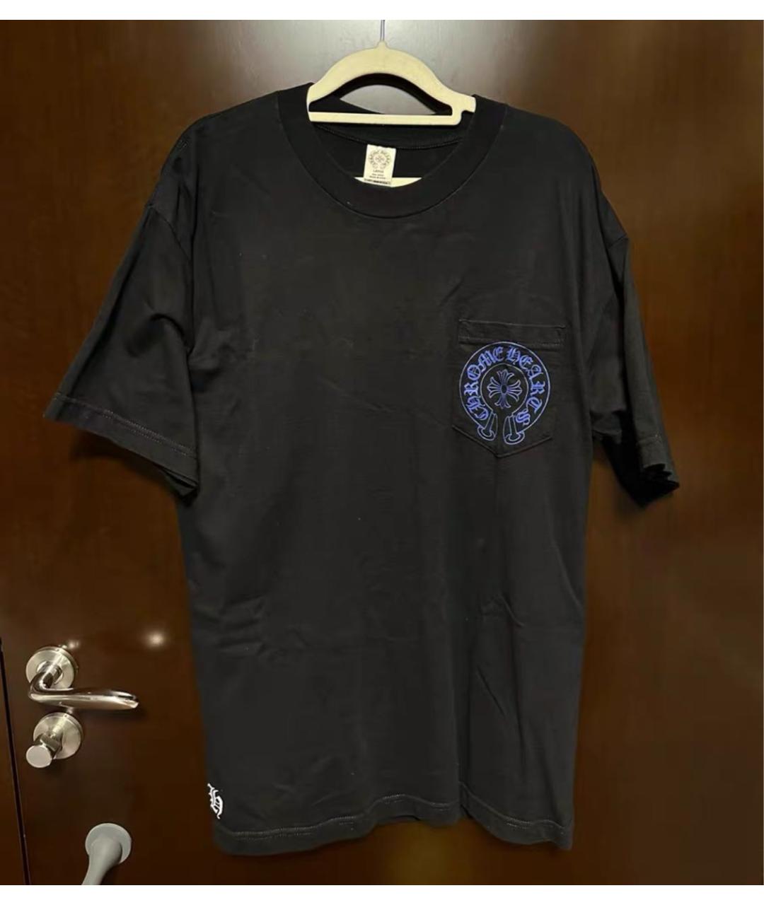 CHROME HEARTS Черная хлопковая футболка, фото 3