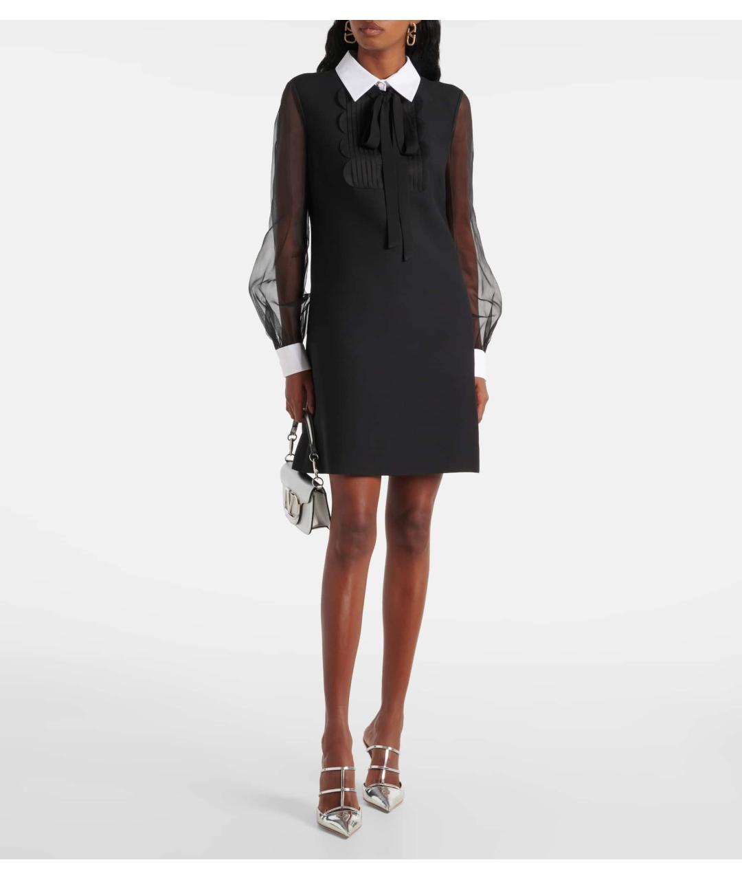 VALENTINO Черное коктейльное платье, фото 2