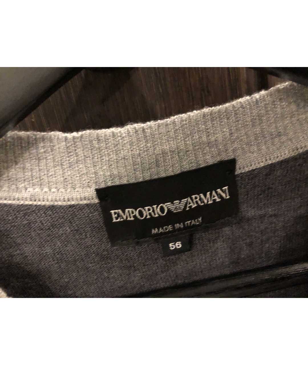 EMPORIO ARMANI Серый шерстяной джемпер / свитер, фото 5