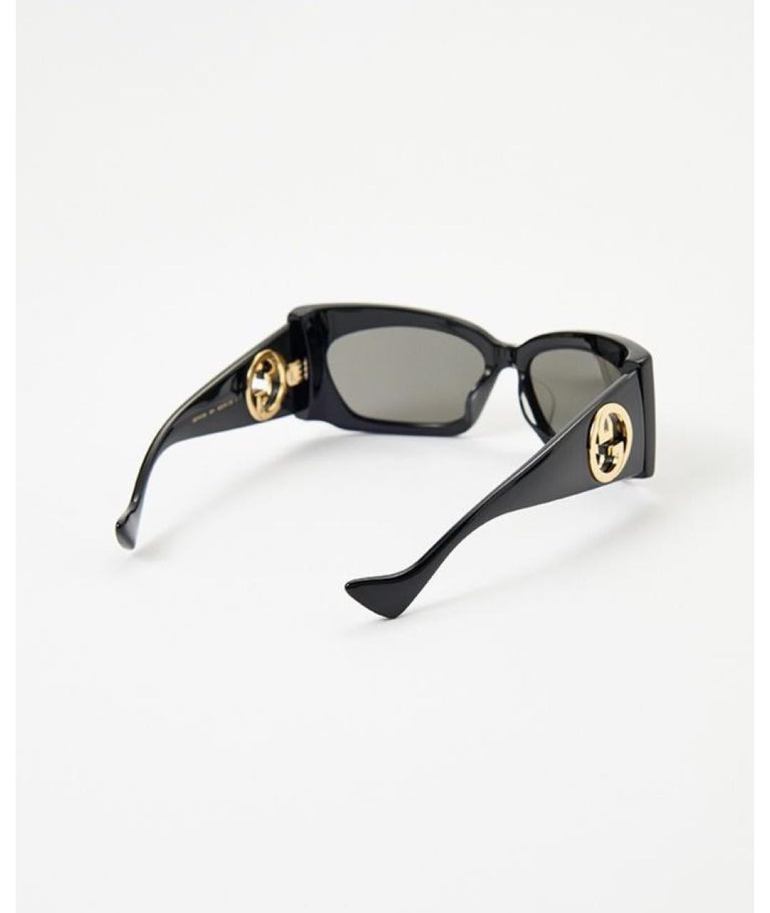 GUCCI Черные пластиковые солнцезащитные очки, фото 2