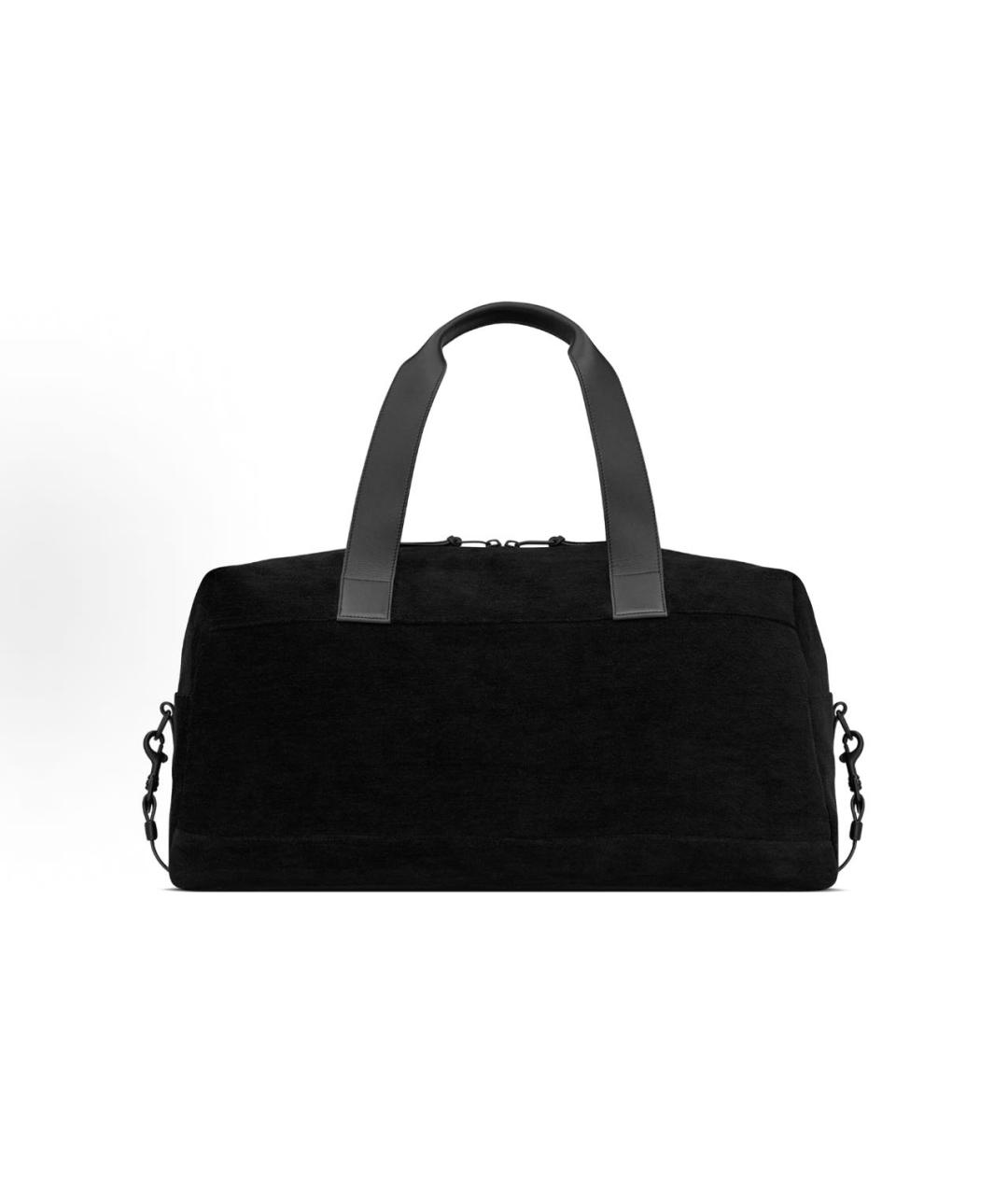 SAINT LAURENT Черная замшевая дорожная/спортивная сумка, фото 2