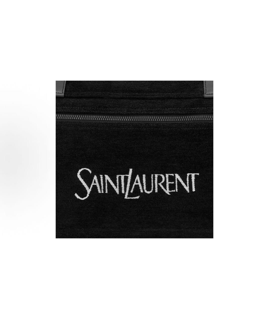 SAINT LAURENT Черная замшевая дорожная/спортивная сумка, фото 5