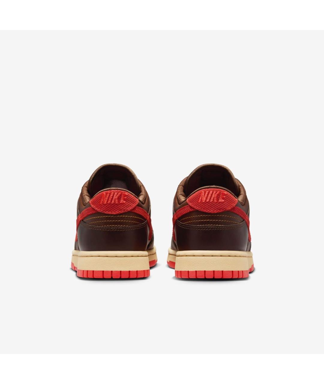 NIKE Коричневые кожаные низкие кроссовки / кеды, фото 4