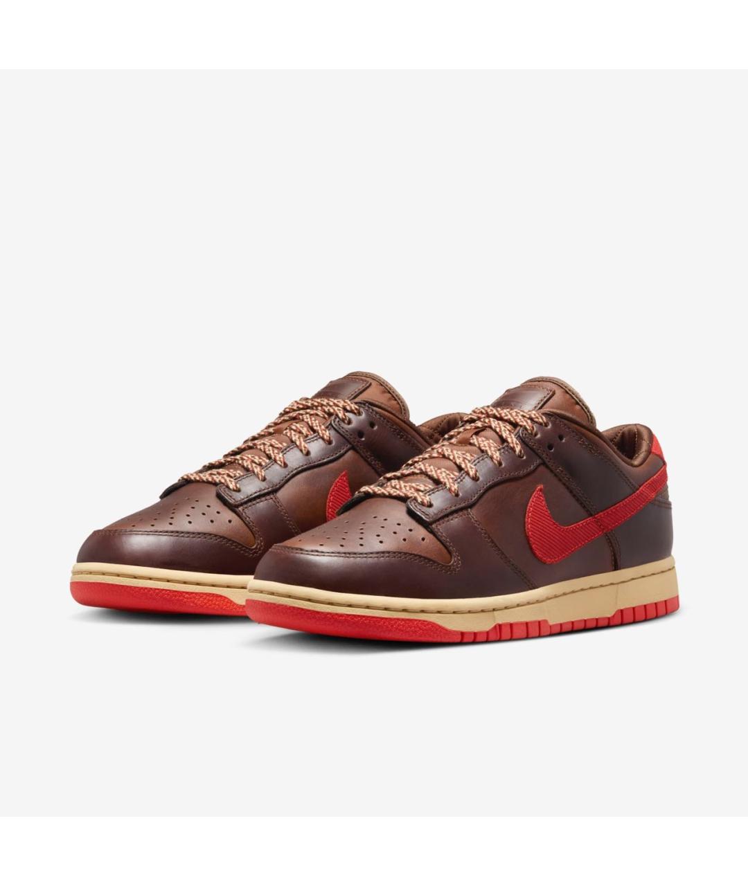 NIKE Коричневые кожаные низкие кроссовки / кеды, фото 2