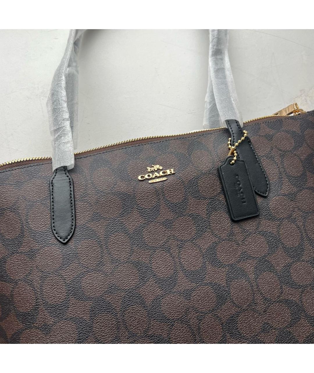 COACH Коричневая сумка тоут, фото 3