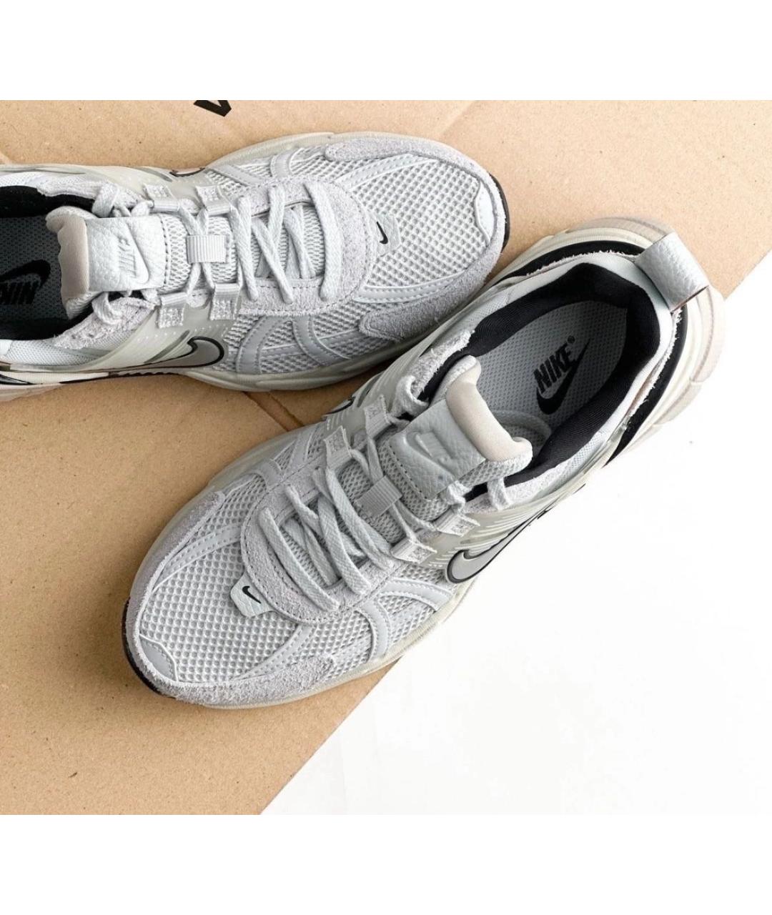 NIKE Серые текстильные низкие кроссовки / кеды, фото 5