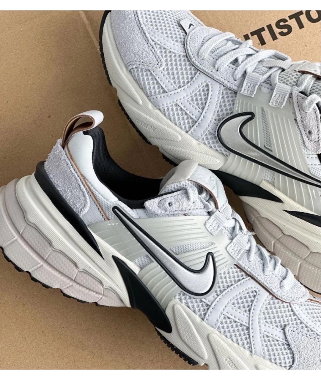 NIKE Серые текстильные низкие кроссовки / кеды, фото 4