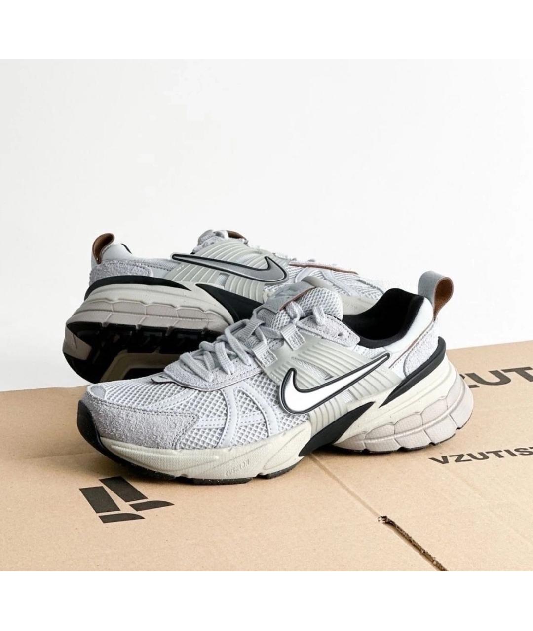 NIKE Серые текстильные низкие кроссовки / кеды, фото 2