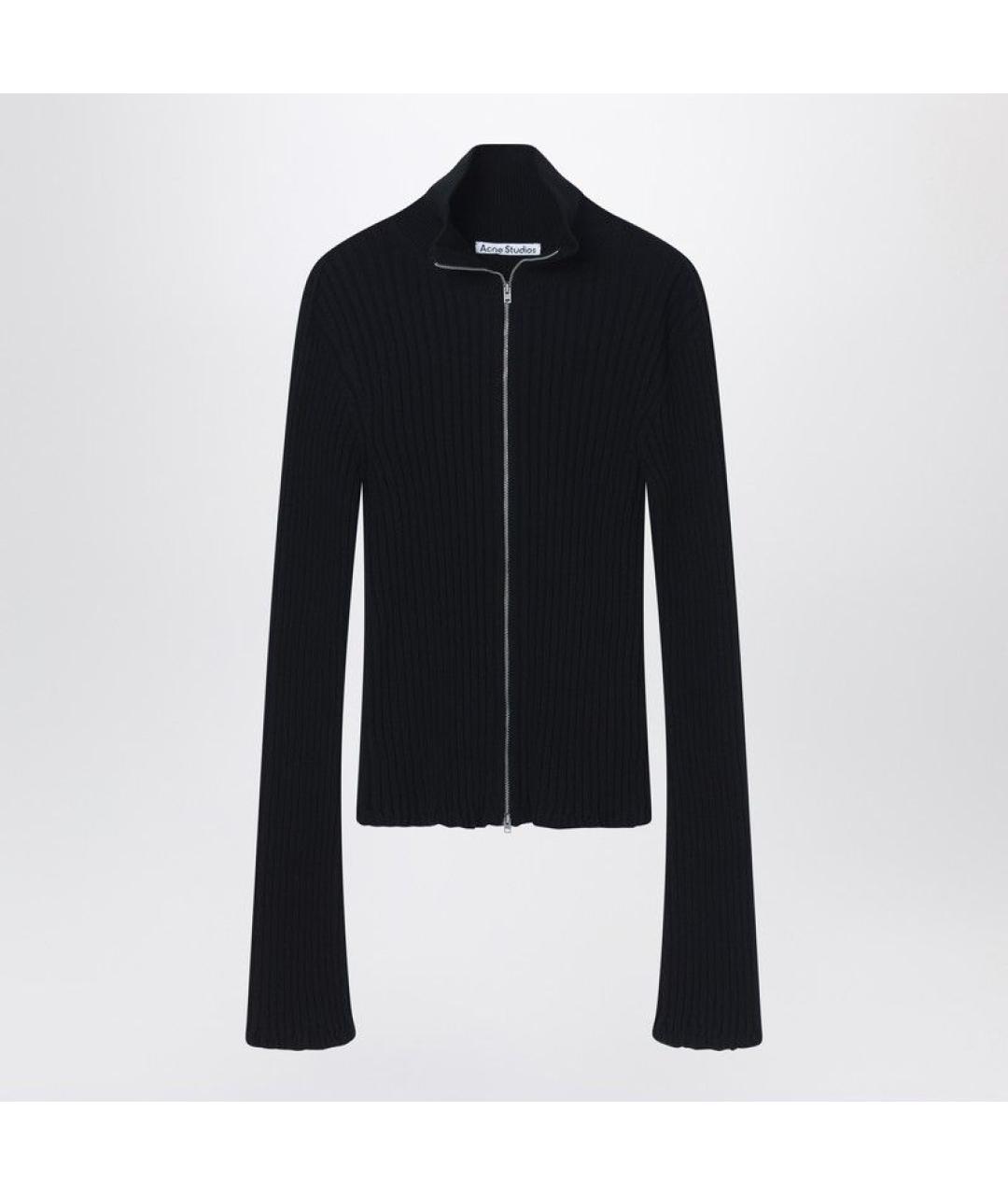 ACNE STUDIOS Черный хлопковый кардиган, фото 3