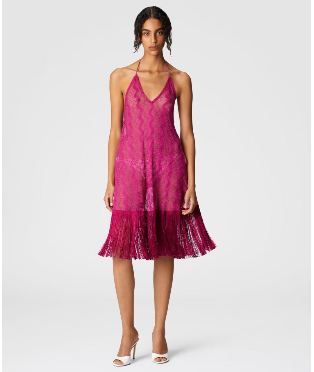 MISSONI Фуксия вискозное платье, фото 2