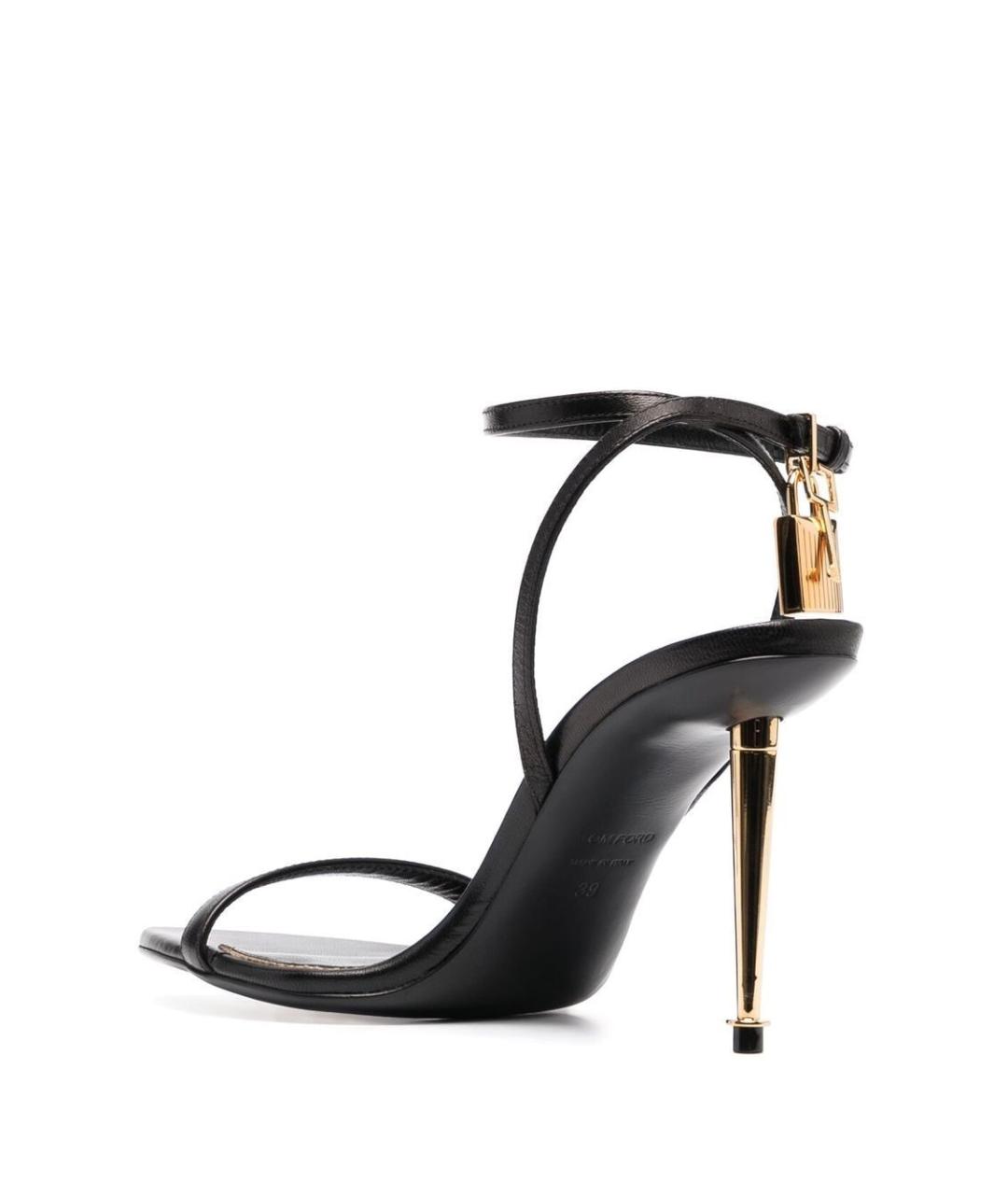 TOM FORD Черные кожаные туфли, фото 3