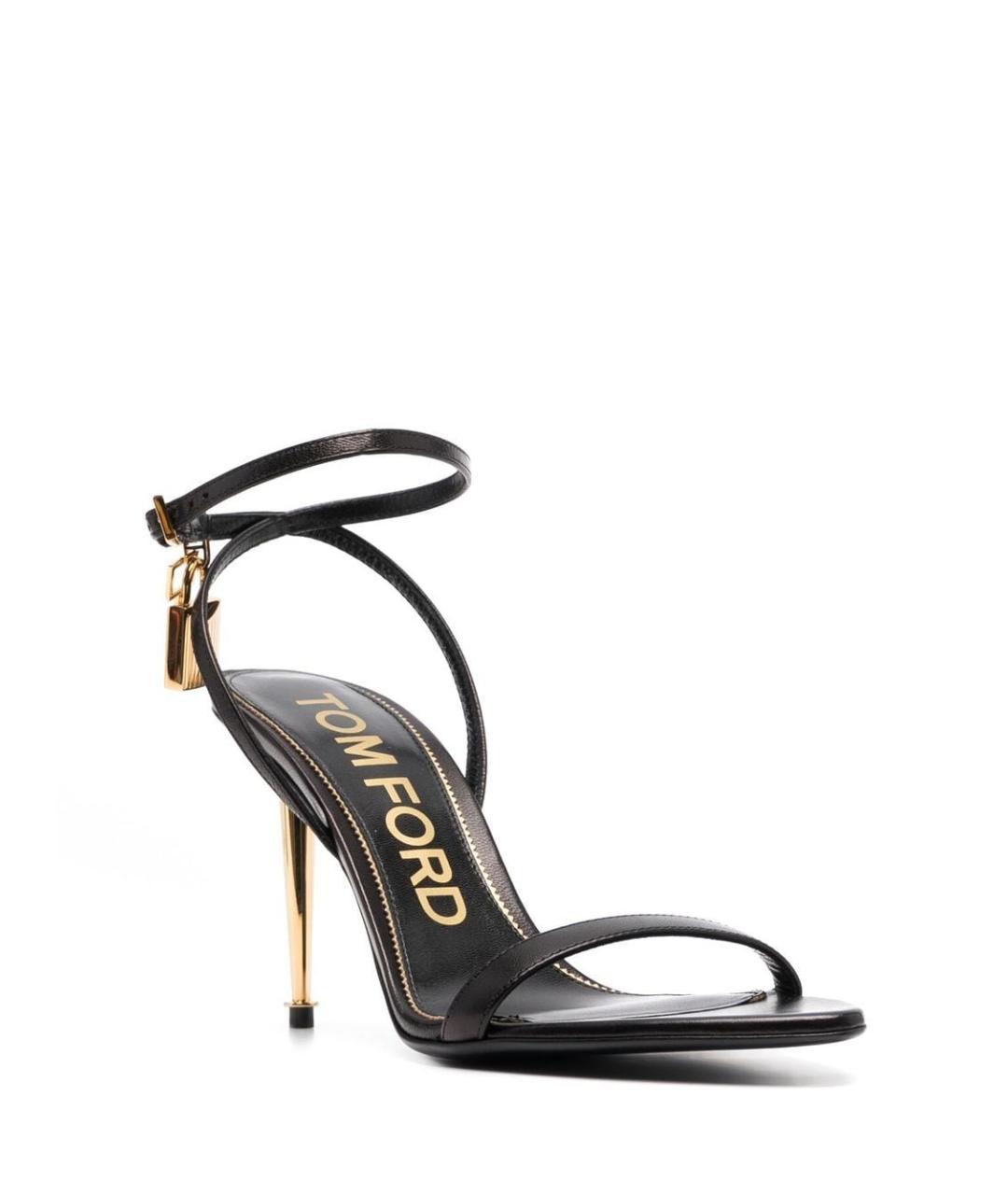 TOM FORD Черные кожаные туфли, фото 2