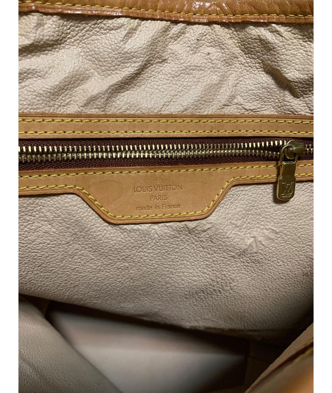 LOUIS VUITTON Коричневая кожаная сумка тоут, фото 6