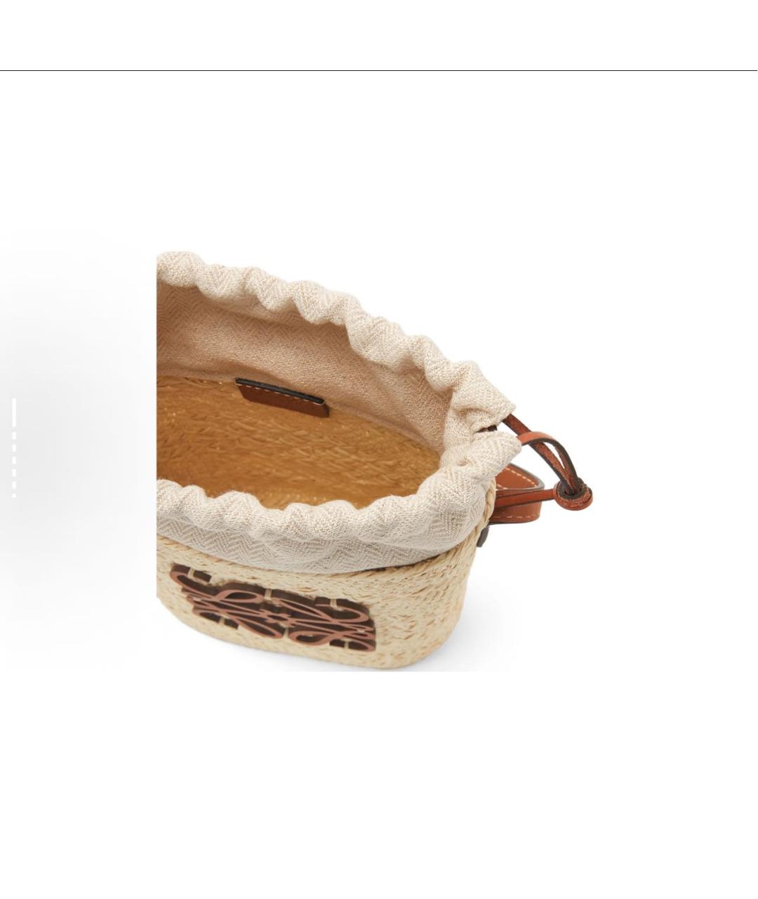 LOEWE Бежевая пляжная сумка, фото 4
