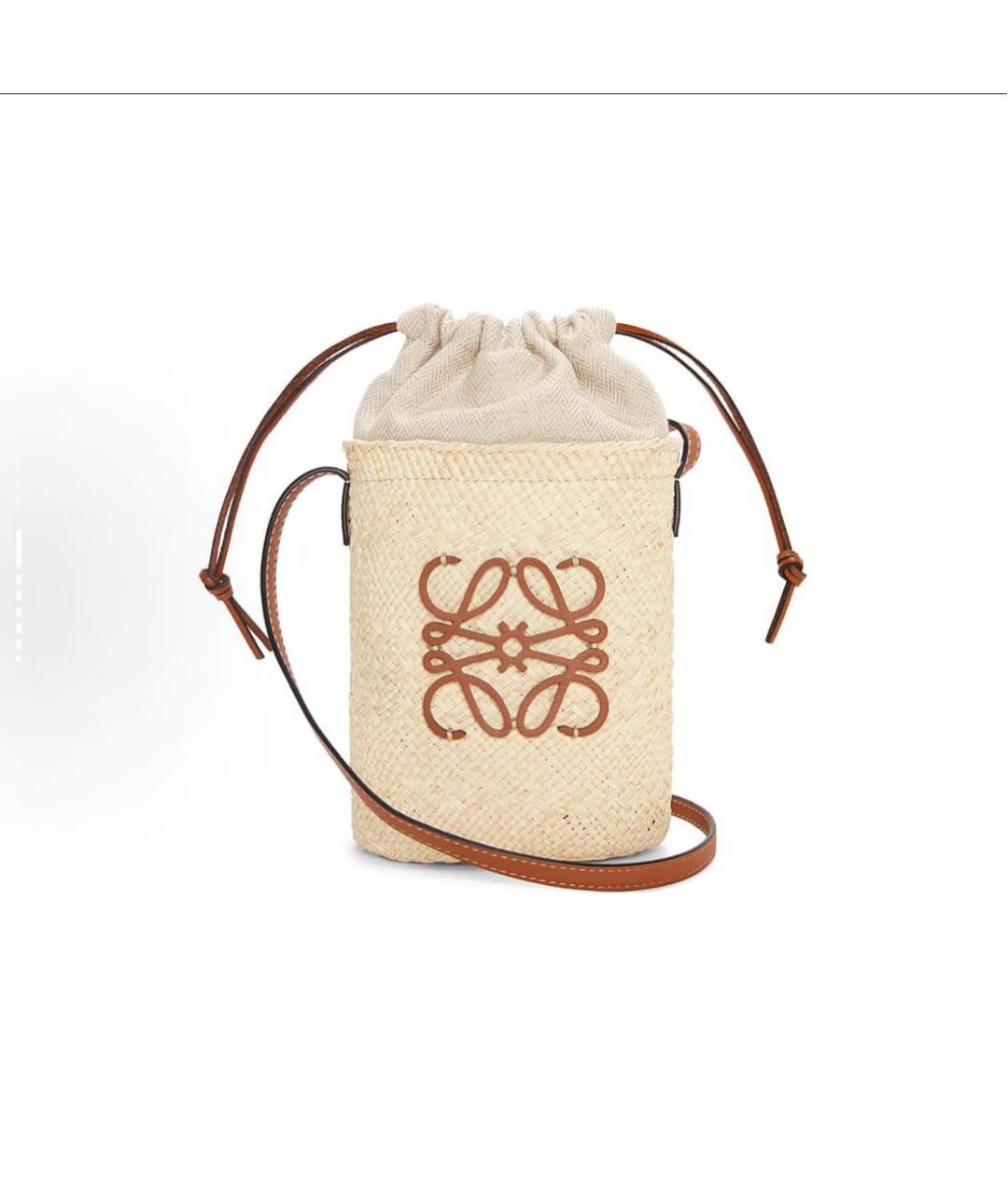 LOEWE Бежевая пляжная сумка, фото 7