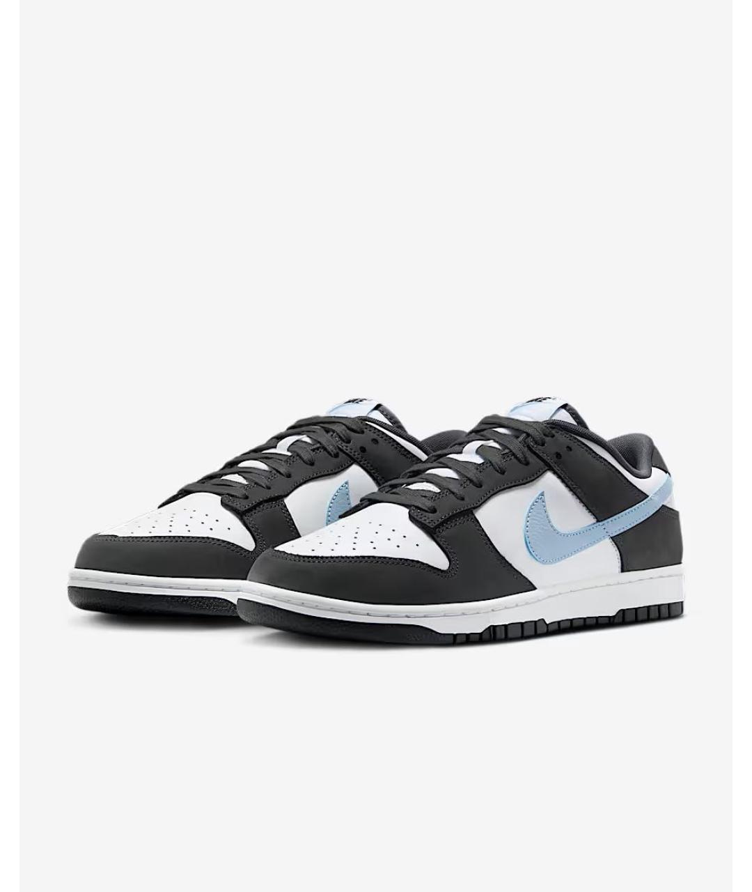 NIKE Антрацитовые кожаные кроссовки, фото 2