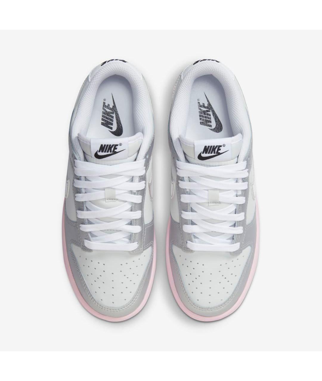 NIKE Серебряные кожаные кроссовки, фото 3