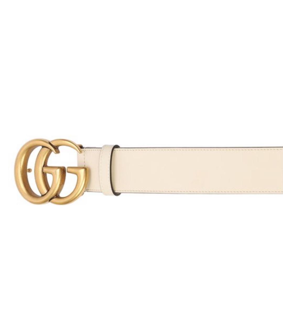 GUCCI Белый кожаный ремень, фото 3